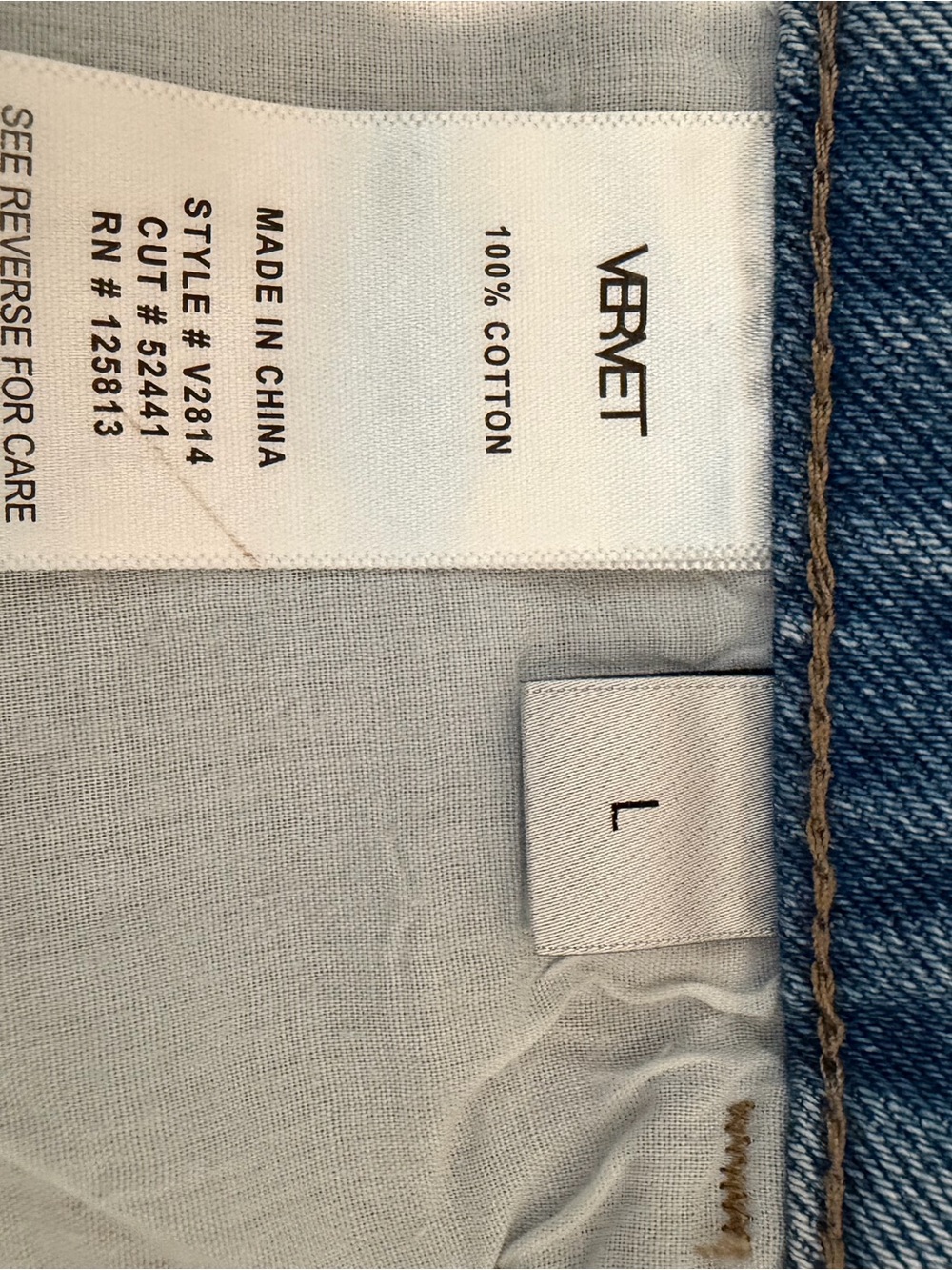 Vervet Sasha Mom Shorts Light Blue Distressed Denim Shorts V2814 NWT Size L - Picture 7 of 12